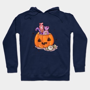 Halloween pumpkin with candies Hoodie